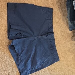 Calvin Klein Jeans Dark Blue Flat Front Shorts